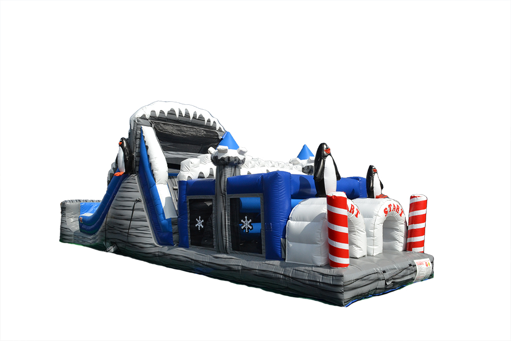 71' Penguin Glacier Wet/Dry Obstacle Course - Party Perfect Rentals