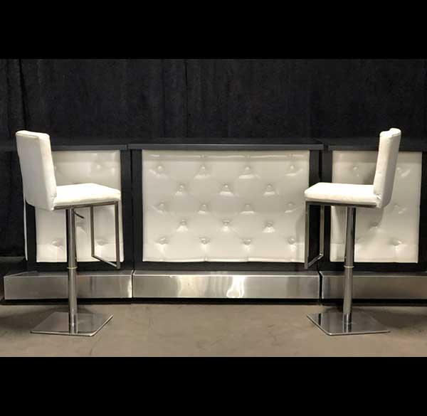 Party Perfect Rentals - Black and White Tufted Bar