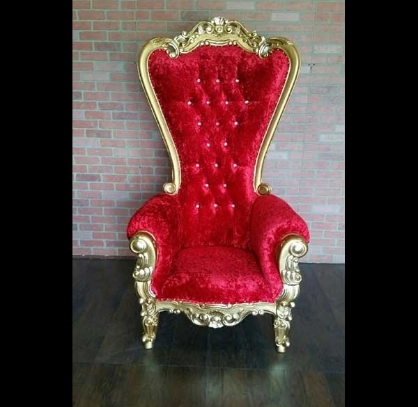 Party Perfect Rentals - Red and Gold Throne